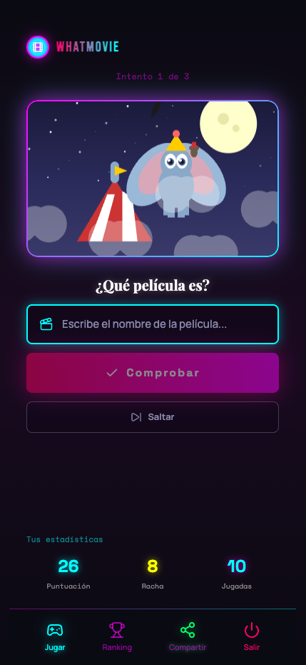 WhatMovie - juego de adivinar películas